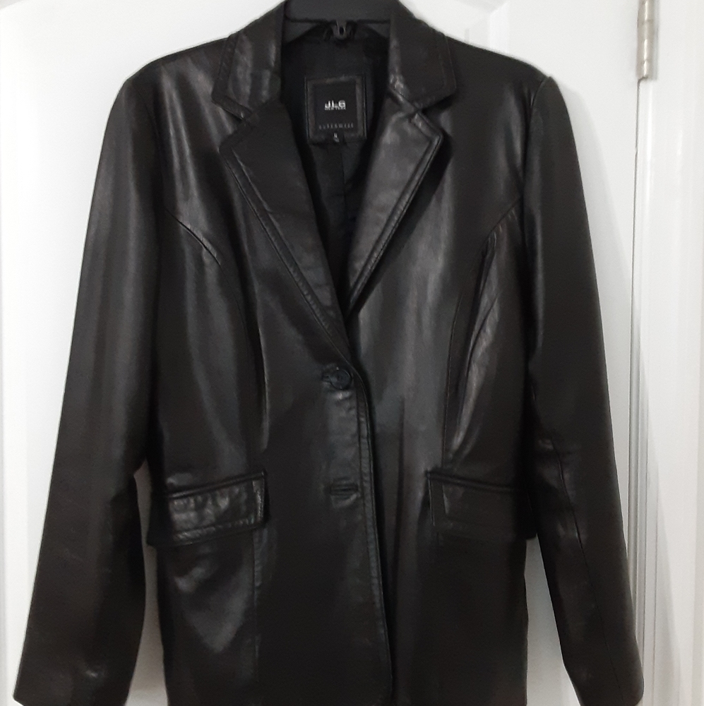 Black leather jacket